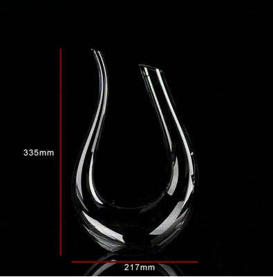 Crystal U-shaped  Wine Decanter Harp Swan, Creative Wine Separator Clear Wine Aerator.